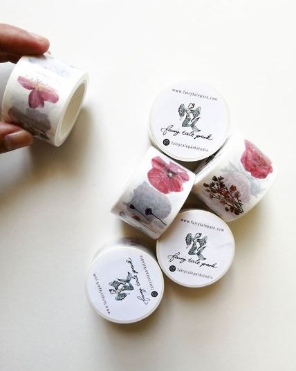 Washi Tape 30mm Floral Artwork - Image 4