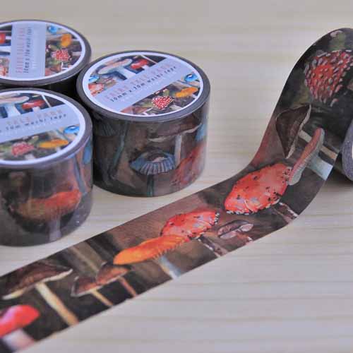 Washi Tape 30mm Mushroom Artwork
